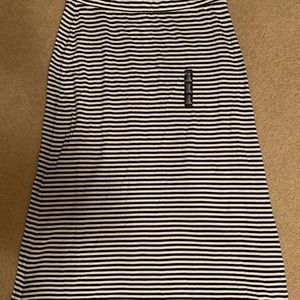 Stretch Navy/White Striped Maxi Skirt